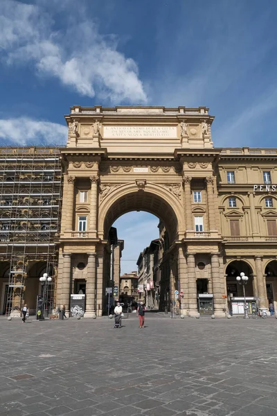Arco Trionfo Piazza Della Repubblica Florencji Włochy Wysokiej Jakości Zdjęcie — Zdjęcie stockowe