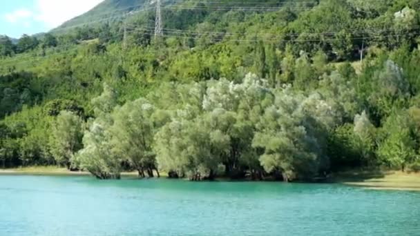 Abruzzo Daki Barrea Gölü Panoraması — Stok video