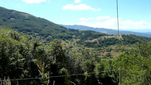 Panorama Hills Abruzzo National Park Barrea Lake Splendid Sunny Day — Stock Video