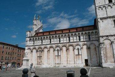 Sideview of the church of San Michele in Foro in Lucca, Italy. High quality photo