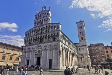 View of the church of San Michele in Foro in Lucca, Italy. High quality photo