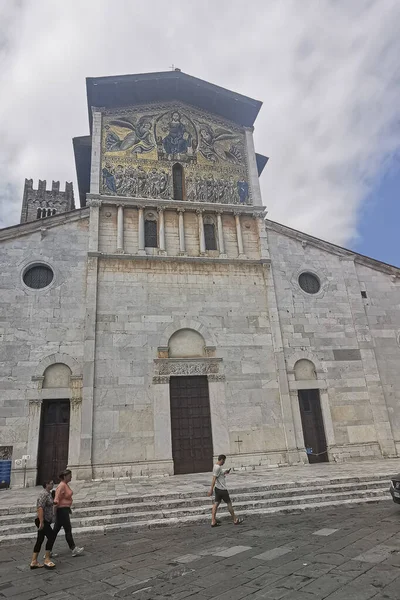 Blick Auf Die Romanische Basilika Von San Frediano Lucca Italien — Stockfoto