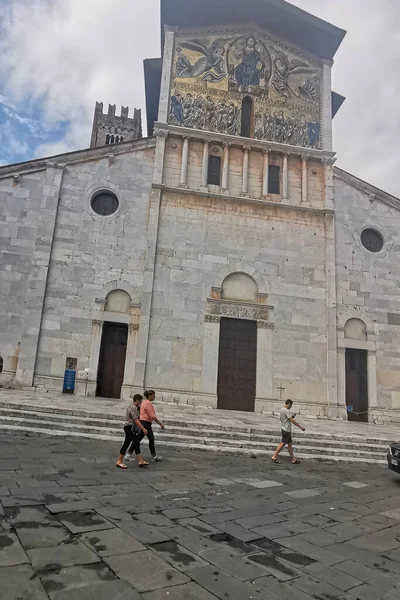 Blick Auf Die Romanische Basilika Von San Frediano Lucca Italien — Stockfoto