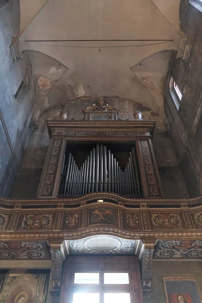 Organ Organ Bagian Tengah Gereja San Michele Foro Lucca Italia — Stok Foto