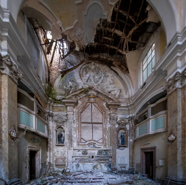Ala Della Chiesa Dell Ospedale Dell Aquila Abruzzo Crollato Dopo — Foto Stock