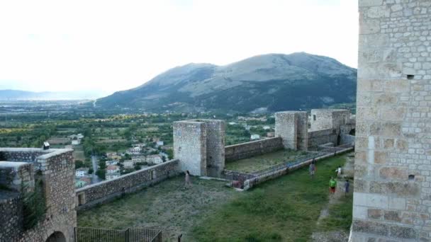 Piccolomini Castle of Celano in Abruzzo, Italy — Stock Video