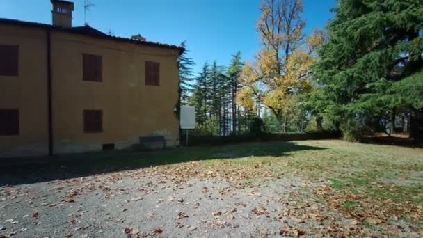 Panoramisch Uitzicht Het Park Van Het Kasteel Van Guiglia Italië — Stockvideo