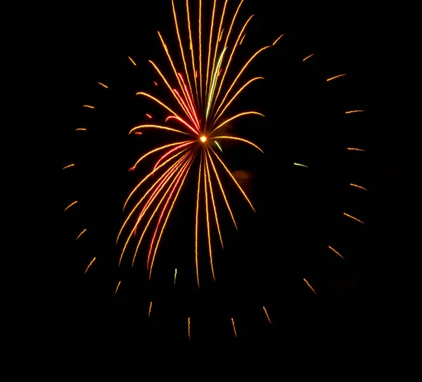 Gyönyörű Tűzijáték Fekete Háttér Kiváló Minőségű Fénykép — Stock Fotó