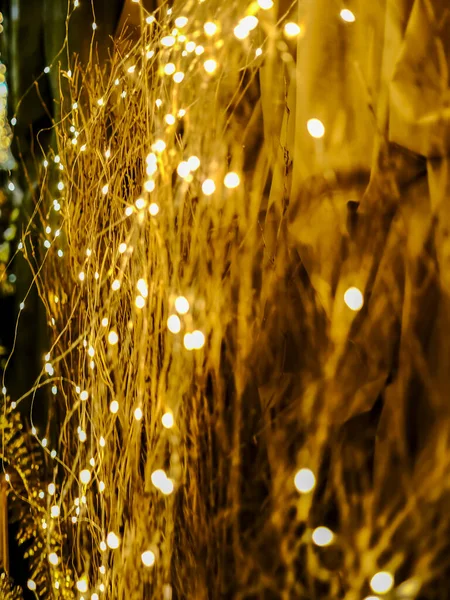 Ένα Μάτσο Χριστουγεννιάτικα Καλώδια Λαμπυρίζουν Κλαδιά Υψηλής Ποιότητας Φωτογραφία — Φωτογραφία Αρχείου
