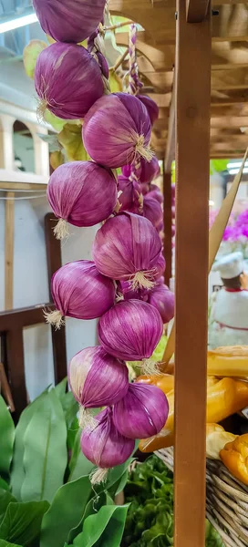 Tropea Červená Cibule Prýmek Kvalitní Fotografie — Stock fotografie