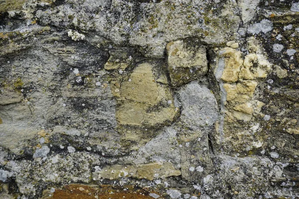 Stare Kamienne Ściany Cegły Tło Wzór Słoneczny Dzień Wysokiej Jakości — Zdjęcie stockowe