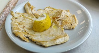 Limonlu ızgara hindi göğsü. Yüksek kalite fotoğraf