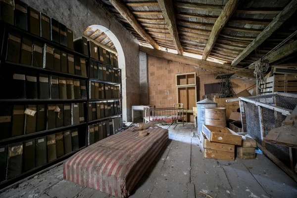 Archiefkasten Documenten Verlaten Oude Fabriek Hoge Kwaliteit Foto — Stockfoto