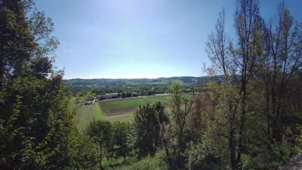 Vista panorâmica do castelo de Torrechiara em Langhirano, perto de Parma, Itália — Vídeo de Stock