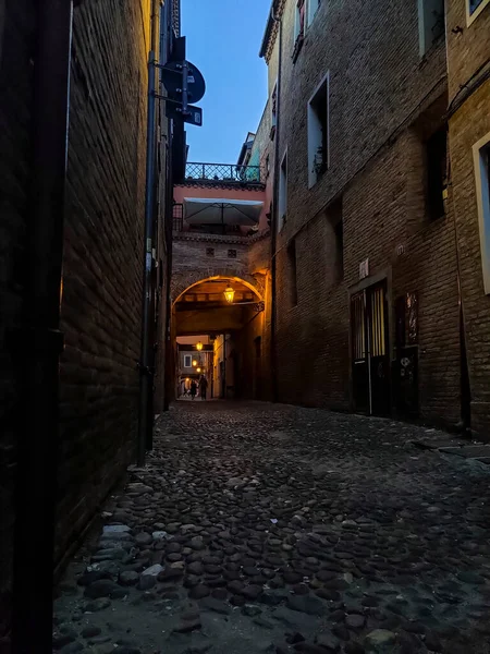 Close View Characteristic Street Delle Volte Ferrara Italy High Quality — Stock Photo, Image