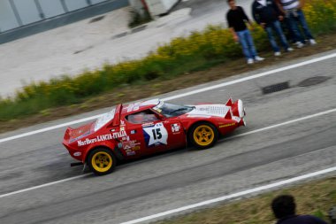 Reggio Emilia, İtalya - 2016 26 06: Reggio Apennines 'in serbest etkinliği Lancia Lancia Stratos. Yüksek kalite fotoğraf