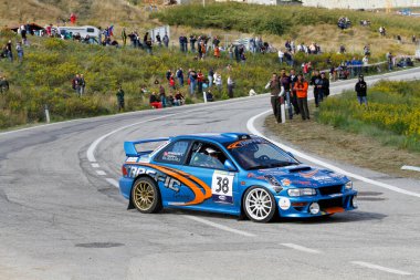 Reggio Emilia, İtalya - 2016 26 06: Reggio Apennines 'in ücretsiz etkinliği Subaru Imprenza WRX. Yüksek kalite fotoğraf