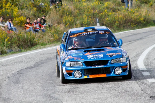 Reggio Emilia Włochy 2016 Rajd Bezpłatnej Imprezy Reggio Apennines Subaru — Zdjęcie stockowe