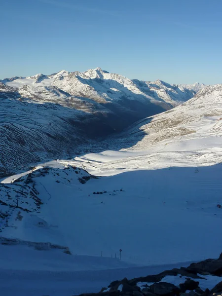 Panorama Del Glaciar Val Senales Día Soleado Foto Alta Calidad — Foto de Stock