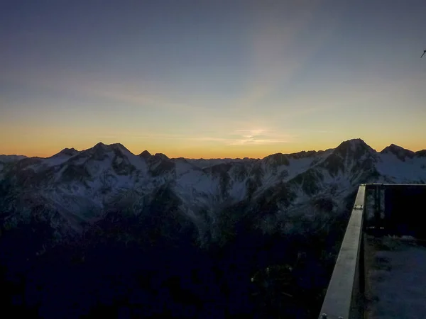 Πανόραμα Στο Ηλιοβασίλεμα Των Άλπεων Στο Val Senales Υψηλής Ποιότητας — Φωτογραφία Αρχείου