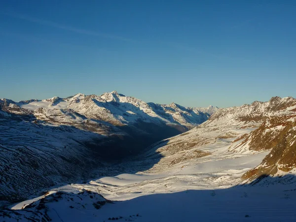 Panorama Van Gletsjer Val Senales Zonnige Dag Hoge Kwaliteit Foto — Stockfoto