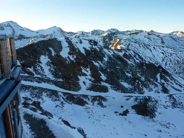 Panorama Geleira Val Senales Dia Ensolarado Foto Alta Qualidade — Fotografia de Stock