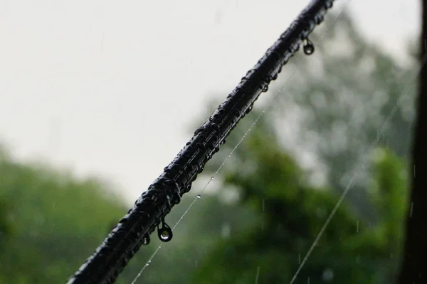 Carbon Fishing Rod Thunderstorm High Quality Photo — Stock Photo, Image