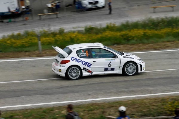 Reggio Emilia Włochy 2016 Rajd Bezpłatnej Imprezy Reggio Apennines Peugeot — Zdjęcie stockowe