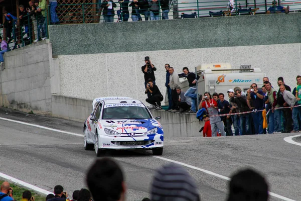 Reggio Emilia Włochy 2016 Rajd Bezpłatnej Imprezy Reggio Apennines Peugeout — Zdjęcie stockowe