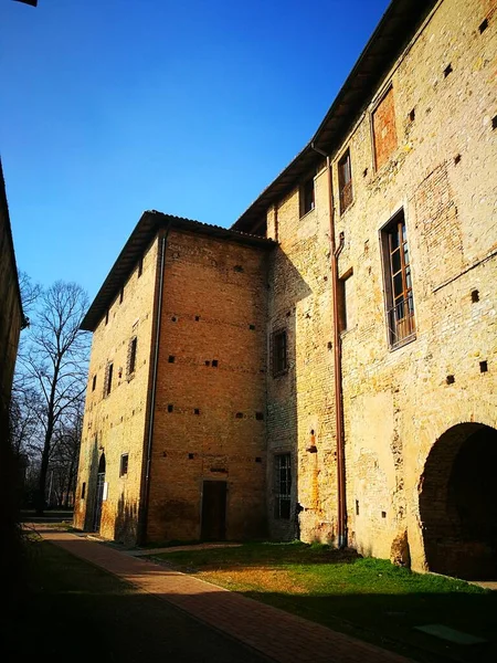 Montecchio Emilia Ortaçağ Şatosunun Dış Binası Yüksek Kaliteli Fotoğraf — Stok fotoğraf