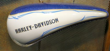 Harley Davidson özel motosiklet tankı desenli. Yüksek kalite fotoğraf