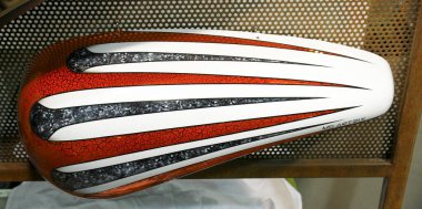 Harley Davidson özel motosiklet tankı desenli. Yüksek kalite fotoğraf