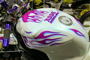 Harley Davidson özel motosiklet tankı desenli. Yüksek kalite fotoğraf