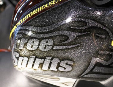 Harley Davidson özel motosiklet tankı desenli. Yüksek kalite fotoğraf