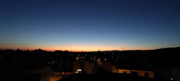 Sonnenaufgang Über Der Stadt Bibbiano Reggio Emilia Hochwertiges Foto — Stockfoto