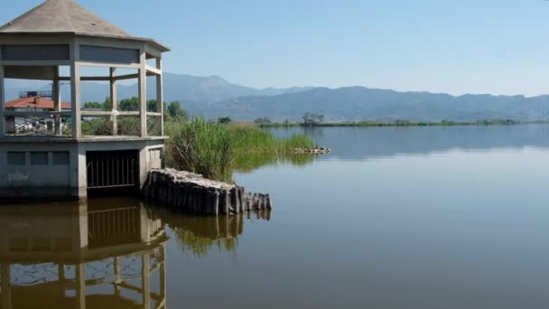 Panorama Över Pagoden Torre Del Lago Puccini Solig Dag — Stockvideo