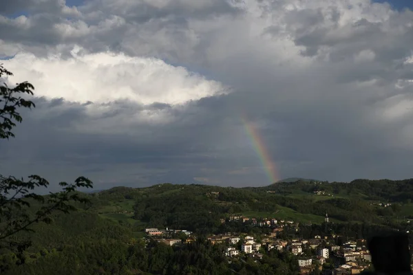 Vista Del Valle Desde Castillo Sarzano Casina Reggio Emilia Italia — Foto de Stock