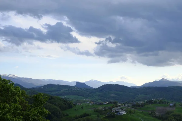 Uitzicht Vallei Vanaf Het Kasteel Sarzano Casina Reggio Emilia Italië — Stockfoto