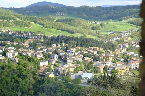 Uitzicht Vallei Vanaf Het Kasteel Sarzano Casina Reggio Emilia Italië — Stockfoto