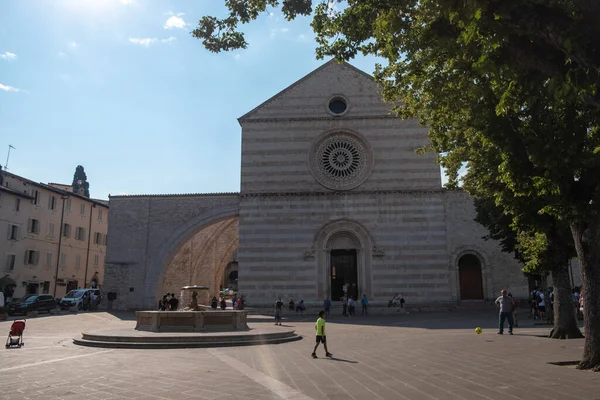 Basílica Santa Chiara Assis Perto Perugia Itália Foto Alta Qualidade — Fotografia de Stock