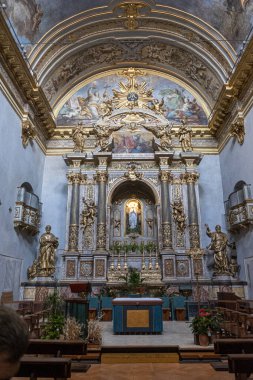Altar of Saint Mary over Minerva in Assisi near Perugia, Italy. High quality photo