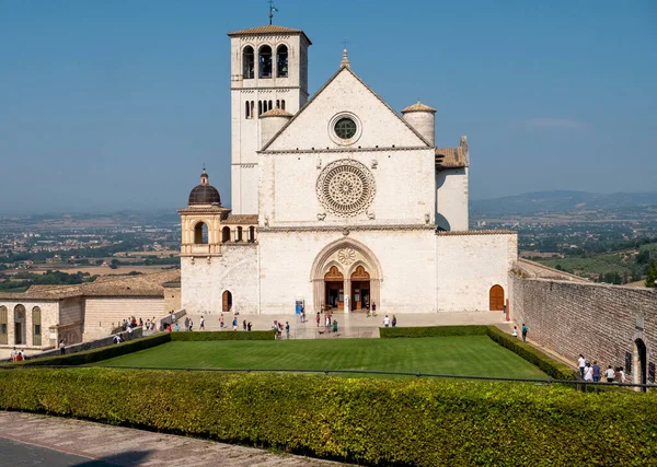 Vista Panorámica Basílica San Francisco Asís Asís Cerca Perugia Italia — Foto de Stock