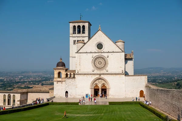 Blick Auf Die Basilika Des Heiligen Franziskus Von Assisi Assisi — Stockfoto