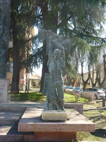 Monument Över Den Fallna Motståndsrörelsen Den Lilla Staden Bibbiano Reggio — Stockfoto