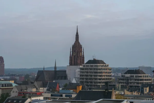 Blick Auf Frankfurt Main Mit Dem Kaiserdom Von Sankt Bartholomäus — Stockfoto