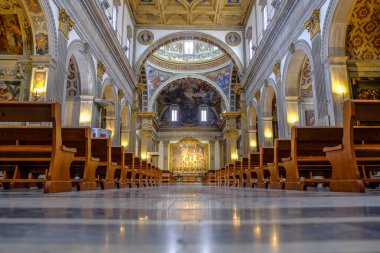 Citta di Castello, Perugia, İtalya 'daki Santi Florido e Amanzio Katedrali' nin içidir. Yüksek kalite fotoğraf
