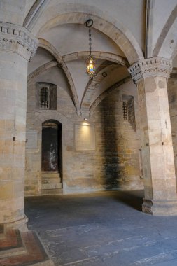  Citta di Castello, Perugia, İtalya 'daki Priors Palace' ın içi. Yüksek kalite fotoğraf