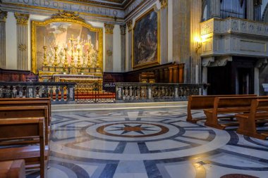Citta di Castello, Perugia, İtalya 'daki Santi Florido e Amanzio Katedrali' nin içidir. Yüksek kalite fotoğraf