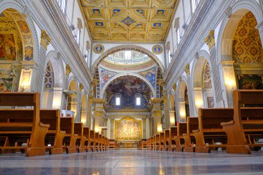 Citta di Castello, Perugia, İtalya 'daki Santi Florido e Amanzio Katedrali' nin içidir. Yüksek kalite fotoğraf