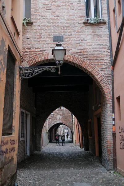 Talya Ferrara Delle Volte Adında Bir Ortaçağ Sokağı Yüksek Kalite — Stok fotoğraf